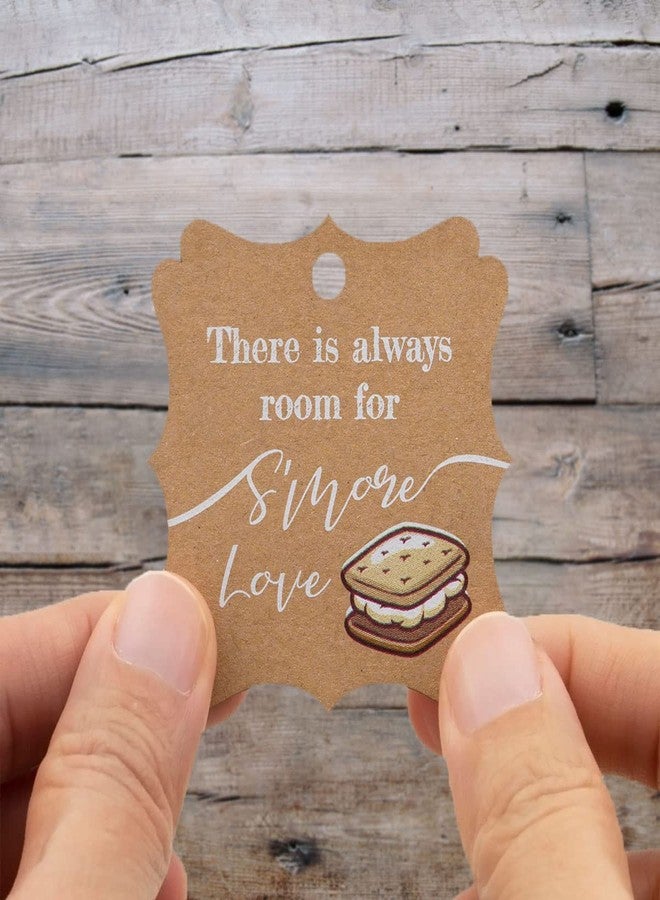 Summer-Ray.com Summer-Ray 50pcs Brown Kraft There is Always Room for S'More Love Wedding Favor Gift Tags in White Printing - Image 3